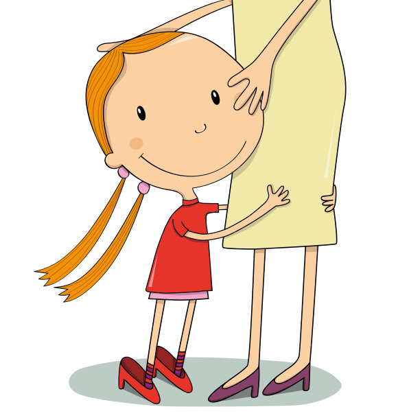 小女孩爱妈妈图片下载