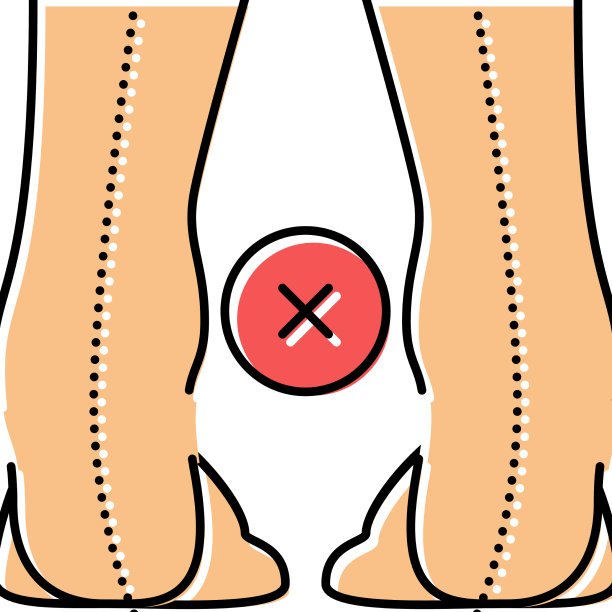 向外弯曲的腿部彩色图标图片下载