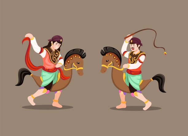 库达笨拙的印尼传统舞蹈图片下载