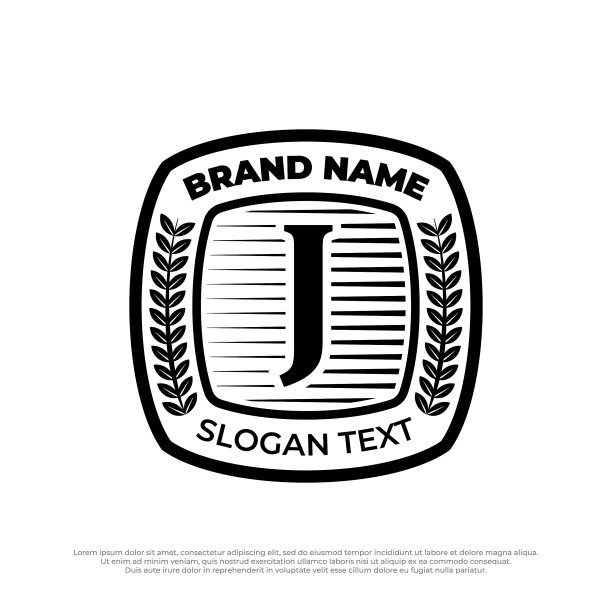 字母j徽标复古徽标复古徽标设计图片下载