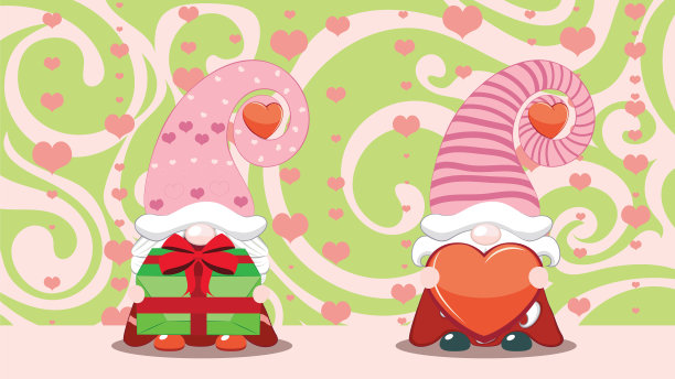 一对侏儒情人节情侣图片下载