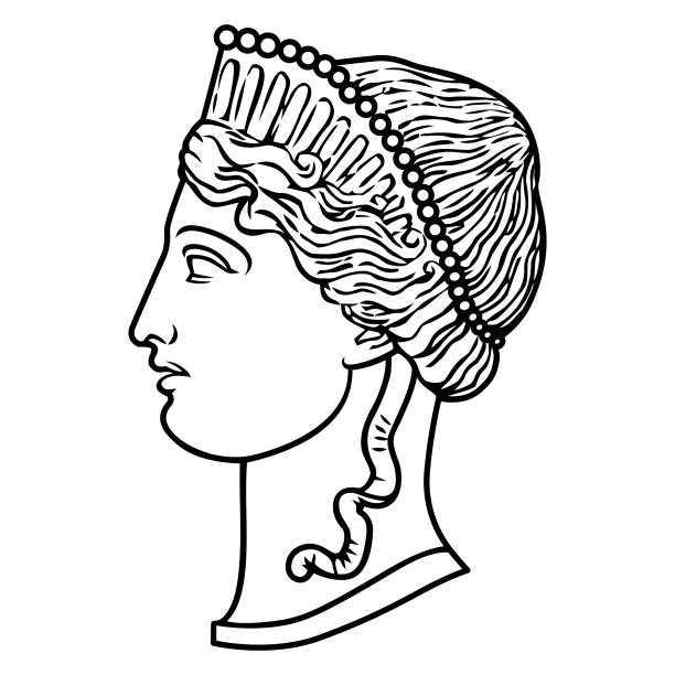 古希腊女人女神脸线1图片下载