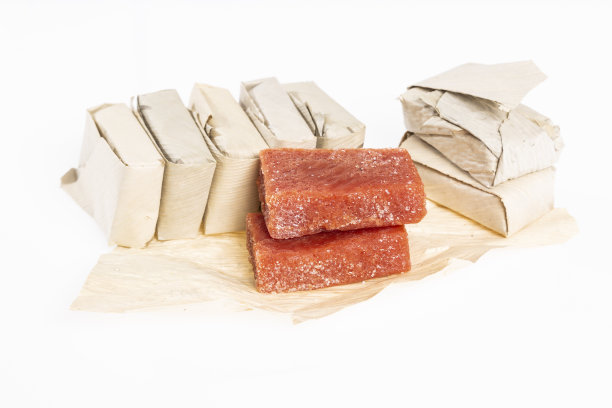 碧椒叶包番石榴膏;白底照片图片下载