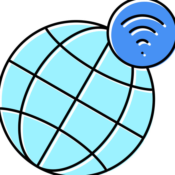 全球WiFi连接彩色图标图片下载