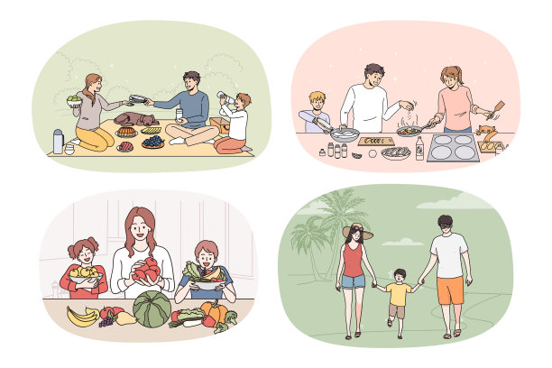 幸福的家庭和孩子放松图片下载