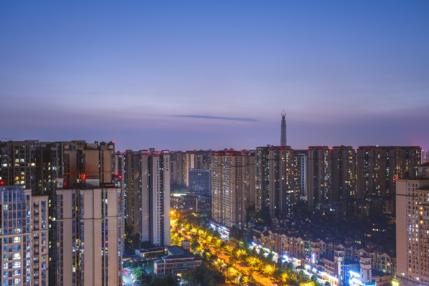 夜晚和黄昏的现代住宅图片下载