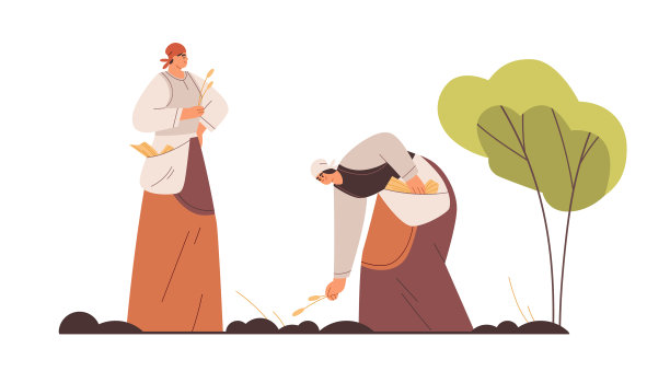 在农场工作的中世纪农民妇女农民图片下载