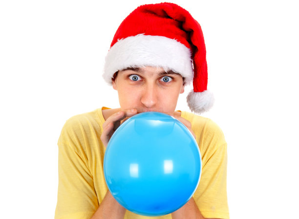 拿着气球的年轻人图片下载