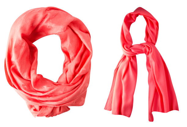 夏天的围巾。彩色的围巾。围巾俯视图图片下载