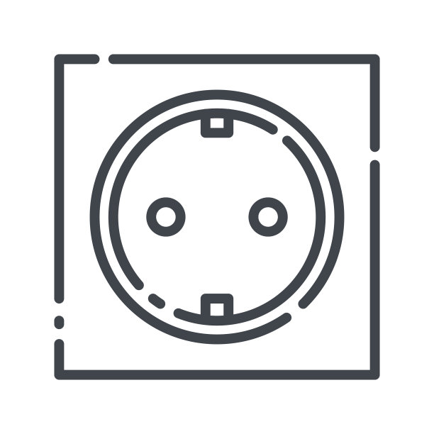 电源插座线图标隔离上图片下载