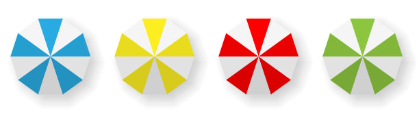 防晒条纹伞俯视图设置图片下载