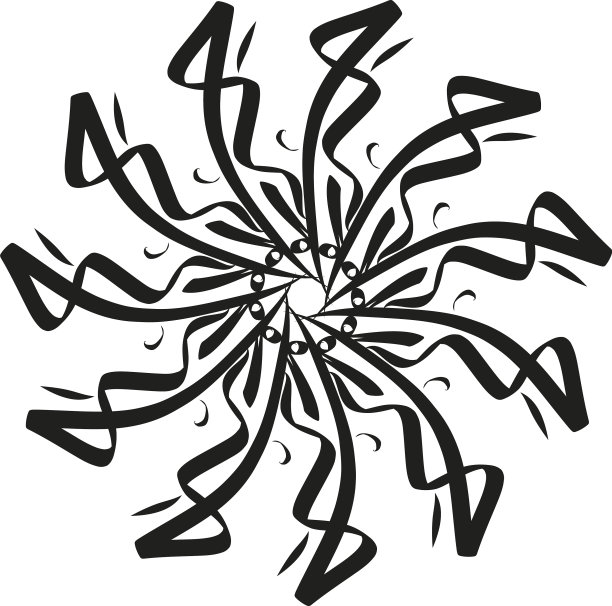 扭曲的素描辐射抽象形状图片下载