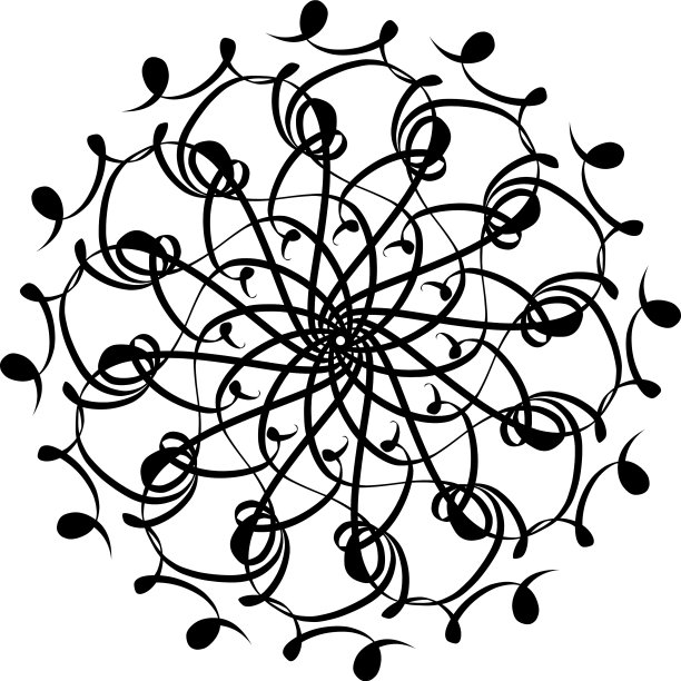 扭曲的素描辐射抽象形状图片下载