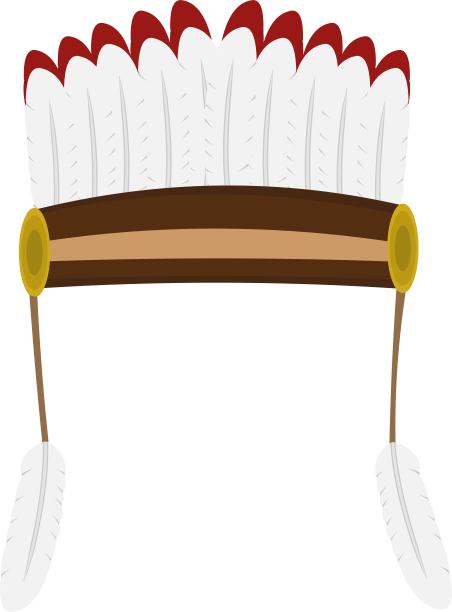 矢量插图的印度帽子羽毛图片下载