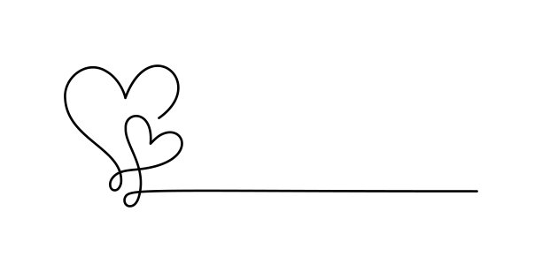 爱图标矢量涂鸦两颗心和文字线。手绘情人节标志。装饰贺卡，婚礼，标签，照片叠加，t恤打印，传单，海报设计图片下载