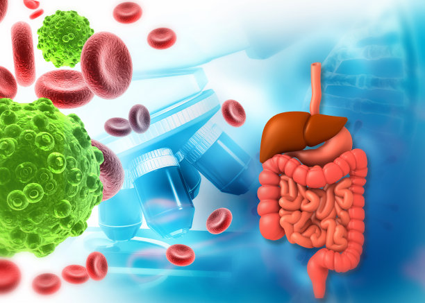 有病毒的人体消化系统图片下载
