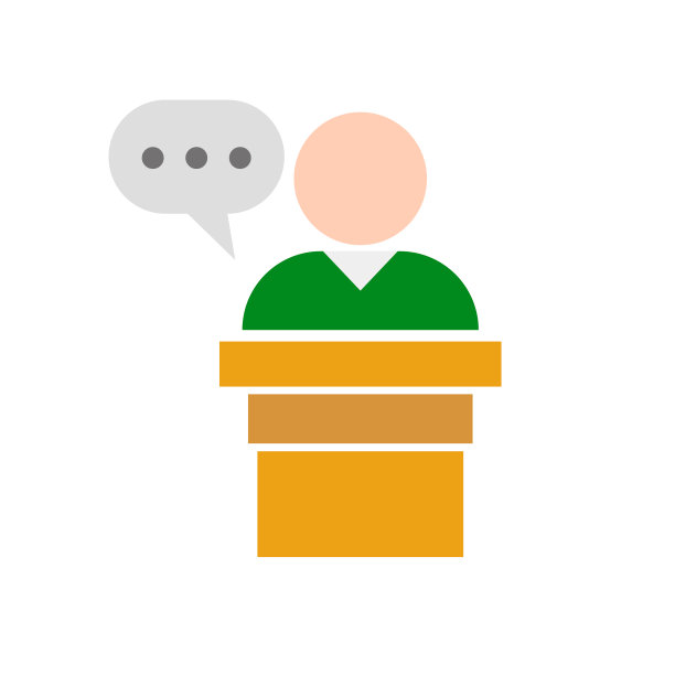 人们发表现代演讲的偶像。政治和选举演讲。向量。图片下载