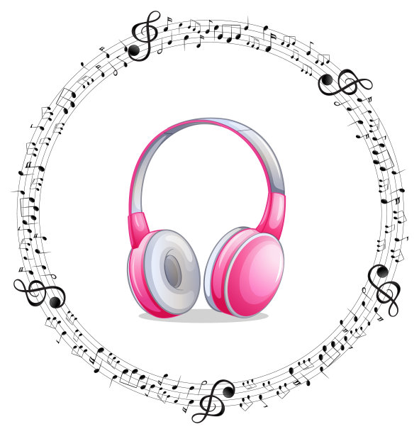 白色背景的耳机图片下载