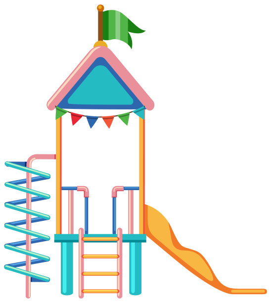 为孩子们准备的户外滑梯图片下载