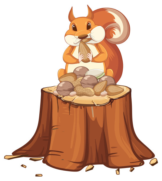 可爱的松鼠动物卡通图片下载