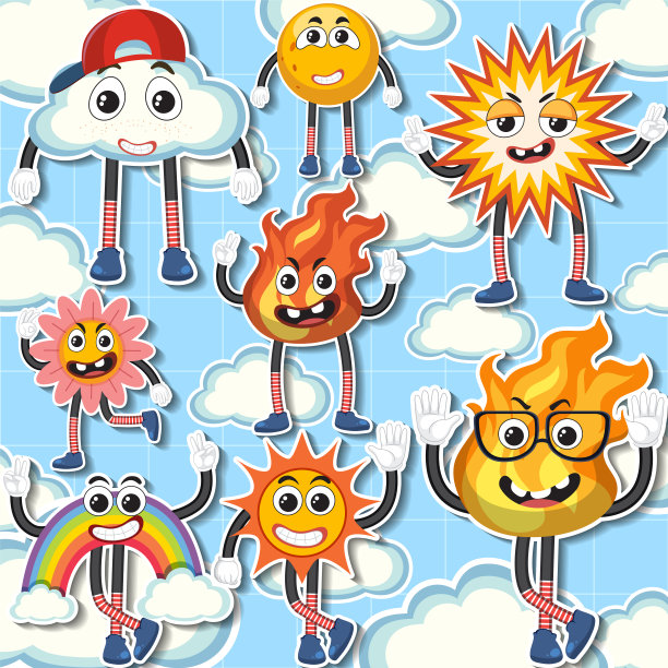 快乐的卡通人物图片下载