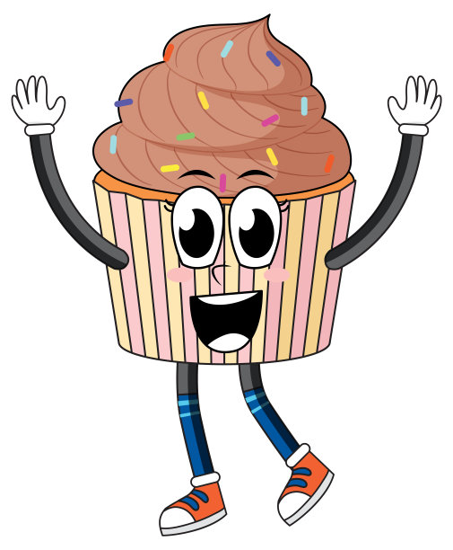 小蛋糕加棕色奶油图片下载