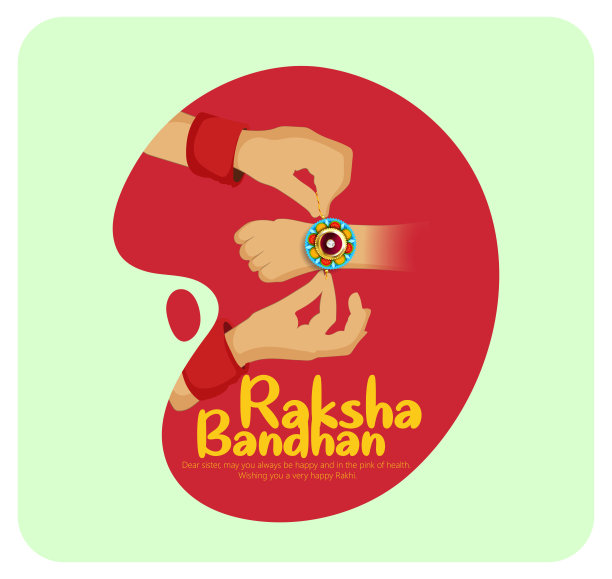 Raksha Bandhan，Rakhi印度节，装饰Rakhi图片下载