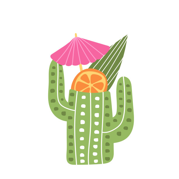 提基鸡尾酒在绿色仙人掌玻璃。柑橘酒吧的鸡尾酒。夏天喝图片下载