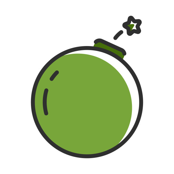 炸弹图标。军用概念标志颜色。矢量插图在白色背景图片下载