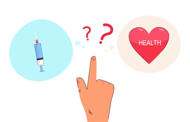 手在注射器和红心之间选择的人图片下载