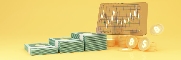 数字货币技术未来的金币它是围绕数字货币图表加密货币市场与价格图表和铅笔和笔记纸宽屏。三维渲染图片下载