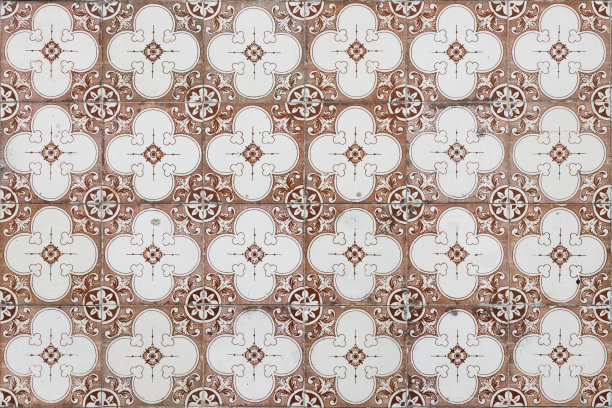 古老的葡萄牙瓷砖作为背景。无缝地tilable。图片下载