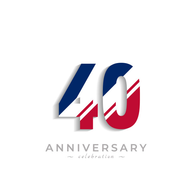 40周年庆典，白色斜线图片下载