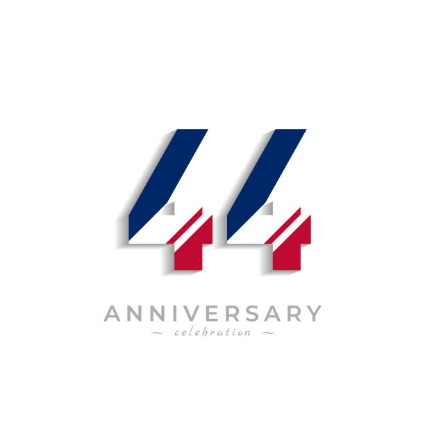 44周年庆典上有白色斜线图片下载