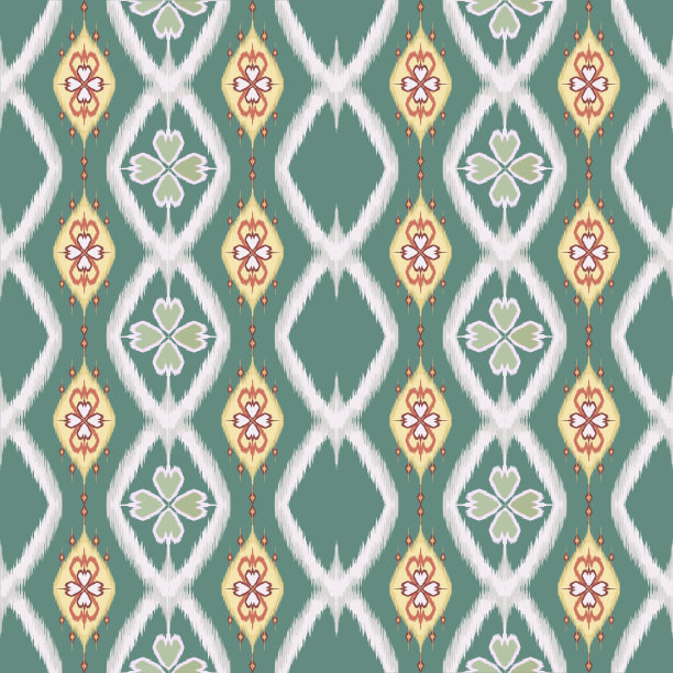 伊卡特几何民俗装饰。阿兹特克风格的无缝条纹图案。图部落刺绣。民间图案。伊卡特图案背景地毯壁纸服装包裹蜡染织物。矢量图图片下载