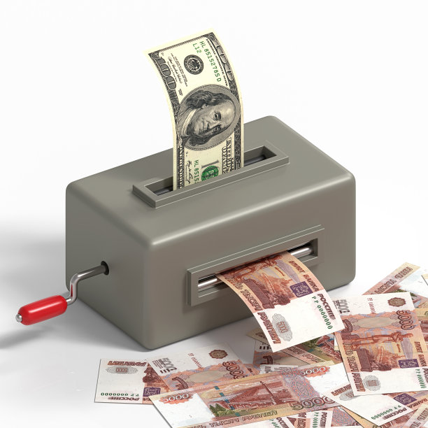 将美元兑换成俄罗斯卢布的概念。3 d渲染。图片下载