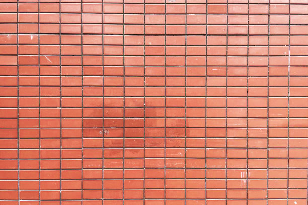 摘要红色砖墙纹理为图案背景。广泛的全景图片。图片下载