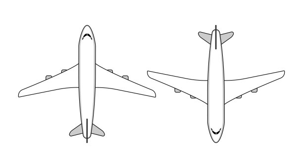 在白色背景上的飞机俯视图的矢量插图。航空假日海报图片下载