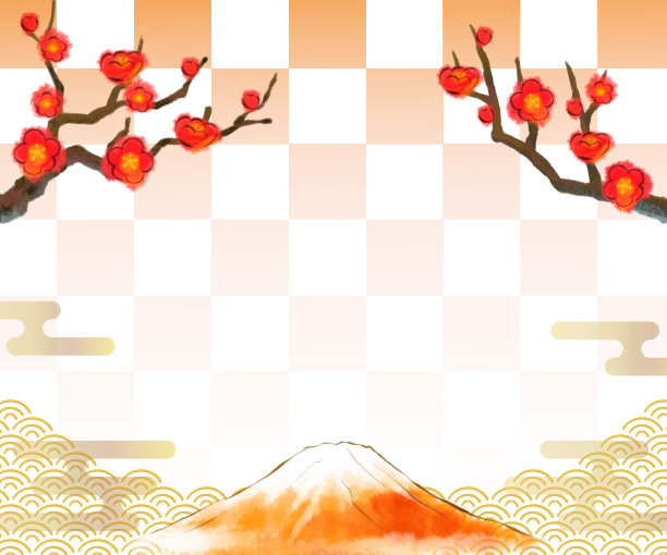 横幅设计灵感来自日本新年。图片下载