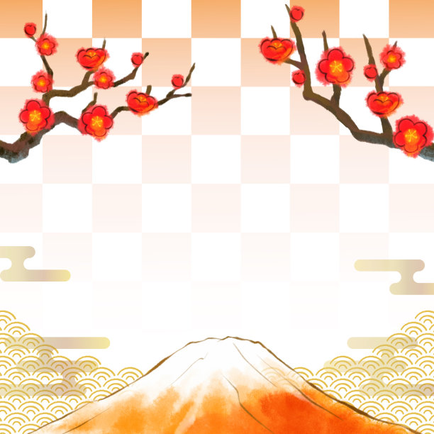 横幅设计灵感来自日本新年。图片下载