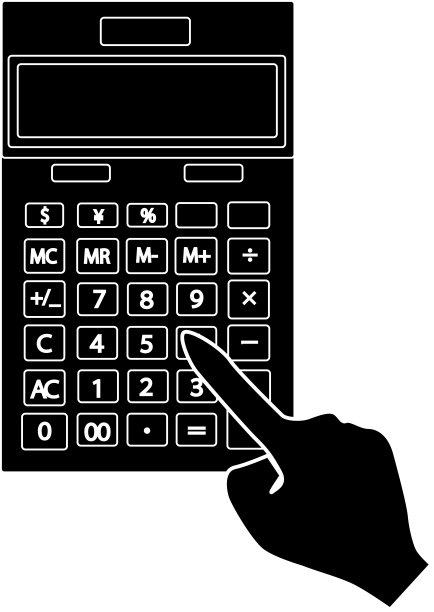 计算器剪影操作图片下载