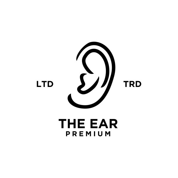 耳朵听力模板矢量图标图片下载