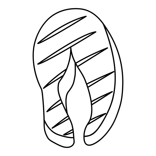 鱼牛排。多汁的切片。草图。矢量插图。儿童填色书。炸鱼片:准备煎炸的鱼片孤立背景上的大纲。涂鸦风格。图片下载