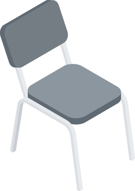 有四个金属腿的现代办公椅图片下载