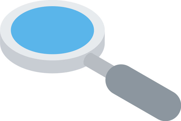 带圆镜和手柄的放大镜图片下载