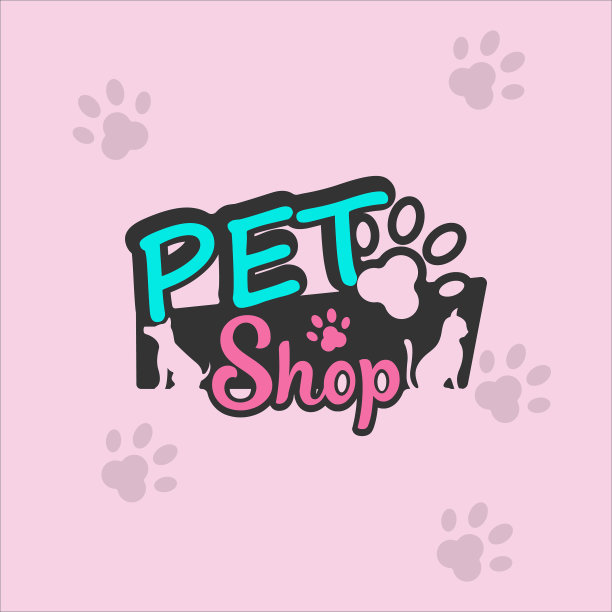 刻字宠物店广告标志模板图标图片下载