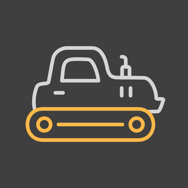 拖拉机履带图标农业标志图表图片下载