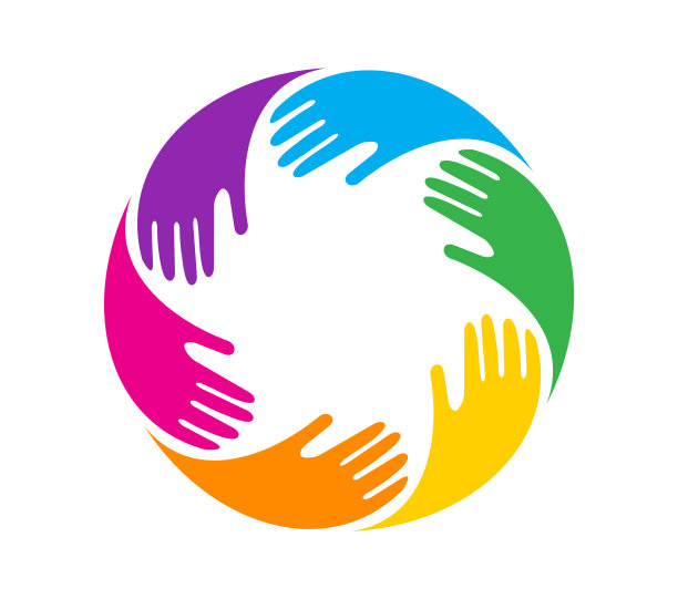 圈多色多元手势图片下载