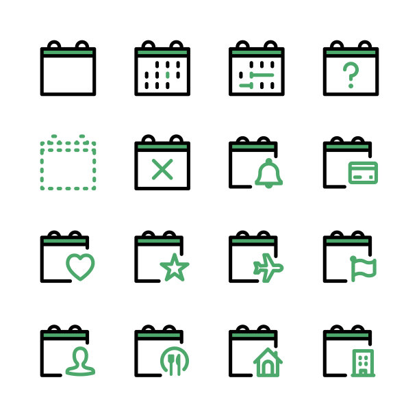 各种日历GUI图标设置图片下载