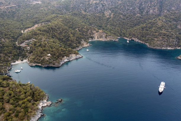 土耳其Fethiye死海海滩的鸟瞰图图片下载